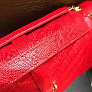 YSL Envelope Medium Red Grain Leather size 24x17.5x6 cm - 6