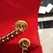 YSL Envelope Medium Red Grain Leather size 24x17.5x6 cm - 5