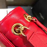 YSL Envelope Medium Red Grain Leather size 24x17.5x6 cm - 4