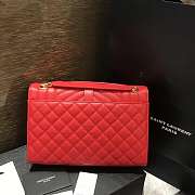 YSL Envelope Medium Red Grain Leather size 24x17.5x6 cm - 3