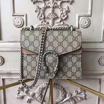Gucci Dionysus GG Supreme Mini Bag Beige Size 20x16x5 cm