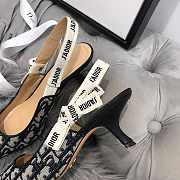 Dior J'Adior Slingback Middle Heels 6.5 cm Black - 6