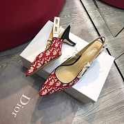 Dior J'Adior Slingback Middle Heels 6.5 cm Red - 1