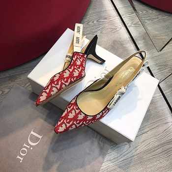 Dior J'Adior Slingback Middle Heels 6.5 cm Red