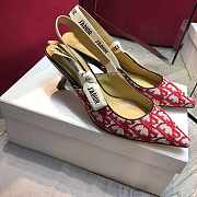 Dior J'Adior Slingback Middle Heels 6.5 cm Red - 2