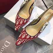 Dior J'Adior Slingback Middle Heels 6.5 cm Red - 5