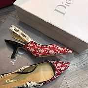 Dior J'Adior Slingback Middle Heels 6.5 cm Red - 4