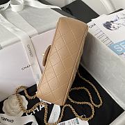 Chanel Mini Top Handle Bag Beige Smooth Calfskin AS2431 Size 20 x 12 x 6 cm - 4