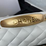 Chanel Mini Top Handle Bag White Smooth Calfskin AS2431 size 20 x 12 x 6 cm - 6