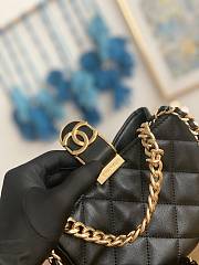 Chanel Small Hobo Black Lambskin Bag Size 12.5x19x6.5 cm - 2