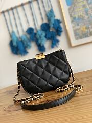 Chanel Small Hobo Black Lambskin Bag Size 12.5x19x6.5 cm - 3