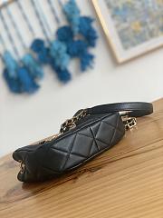 Chanel Small Hobo Black Lambskin Bag Size 12.5x19x6.5 cm - 4