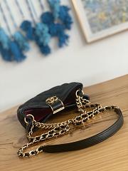 Chanel Small Hobo Black Lambskin Bag Size 12.5x19x6.5 cm - 5