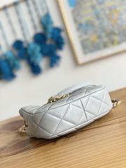 Chanel Small Hobo Grey Lambskin Bag Size 12.5x19x6.5 cm - 4
