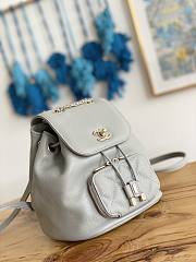 Chanel Grey Caviar Backpack AS3530 Size 19x20x12 cm - 5
