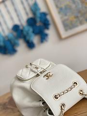 Chanel White Caviar Backpack AS3530 Size 19x20x12 cm - 6