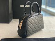 Chanel Black Quilted Caviar Small CC Bowling Bag AS3034 Size 25x14x9 cm - 6