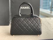 Chanel Black Quilted Caviar Small CC Bowling Bag AS3034 Size 25x14x9 cm - 5