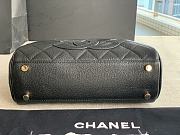 Chanel Black Quilted Caviar Small CC Bowling Bag AS3034 Size 25x14x9 cm - 2