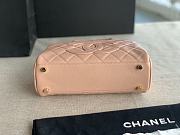Chanel Light Pink Quilted Caviar Small CC Bowling Bag AS3034 Size 25x14x9 cm - 5