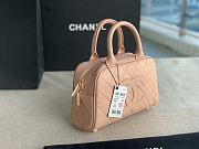 Chanel Light Pink Quilted Caviar Small CC Bowling Bag AS3034 Size 25x14x9 cm - 2
