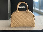Chanel Yellow Quilted Caviar Small CC Bowling Bag AS3034 Size 25x14x9 cm - 5