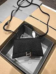Balenciaga Hourglass S Handbag Black Glitter Material 23x10x24 cm - 1