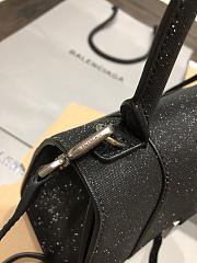 Balenciaga Hourglass S Handbag Black Glitter Material 23x10x24 cm - 5