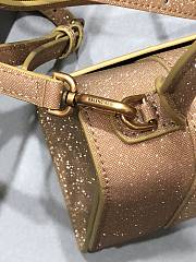 Balenciaga Hourglass S Handbag Beige Glitter Material 23x10x24 cm - 6