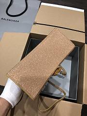 Balenciaga Hourglass S Handbag Beige Glitter Material 23x10x24 cm - 2