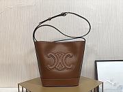 Celine Small Bucket Cuir Triomphe Smooth Calfskin Brown size 30x22x13 cm - 1