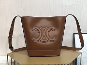 Celine Small Bucket Cuir Triomphe Smooth Calfskin Brown size 30x22x13 cm - 3