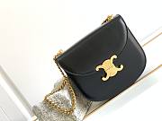 Celine Teen Besace Triomphe Black Shiny Calfskin size 18.5x16x6 cm - 1