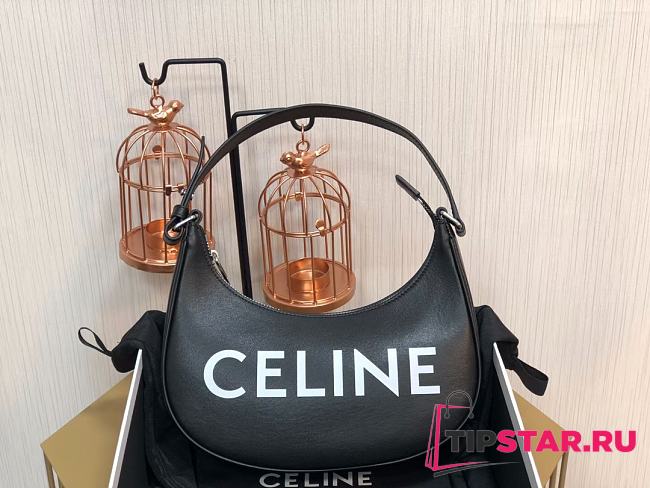 Celine Ava Bag With Celine Print Black 193953 Size 23x14x7 cm - 1