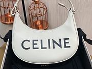 Celine Ava Bag With Celine Print White 193953 Size 23x14x7 cm  - 3