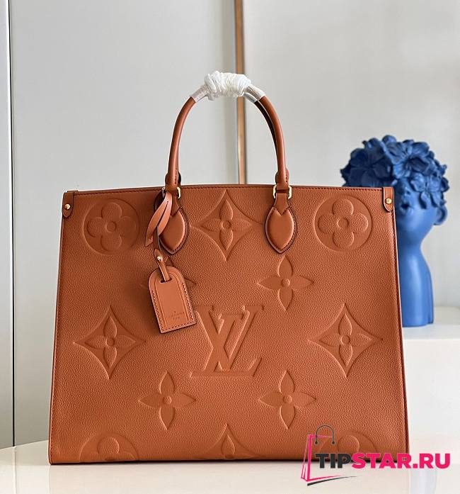 LV Onthego GM Tote Bag Cognac Brown M46134 size 41 x 34 x 19 cm - 1