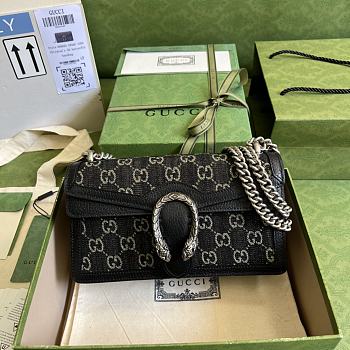 Gucci Dionysus Small GG Shoulder Bag Black 499623 size 25x13.5x7 cm