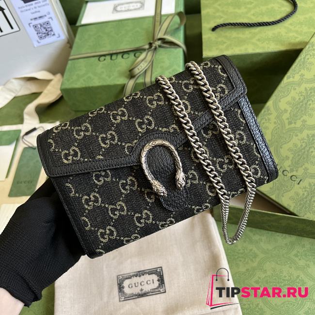 Gucci Dionysus GG Mini Chain Bag Black 401231 size 20x4x14 cm - 1