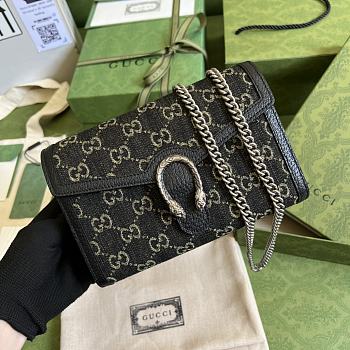 Gucci Dionysus GG Mini Chain Bag Black 401231 size 20x4x14 cm