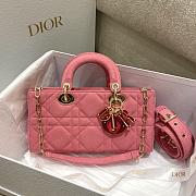 Dior Lady D-Joy Bag Bright Pink Cannage Denim 26x6x14 cm - 1