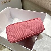Dior Lady D-Joy Bag Bright Pink Cannage Denim 26x6x14 cm - 5