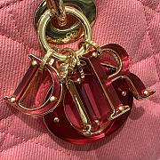 Dior Lady D-Joy Bag Bright Pink Cannage Denim 26x6x14 cm - 4