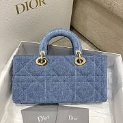 Dior Lady D-Joy Bag Bright Blue Cannage Denim 26x6x14 cm - 2
