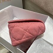 Dior Medium Caro Bag Bright Pink Macrocannage Denim size 25.5x15x8 cm - 2