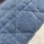 Dior Medium Caro Bag Bright Blue Macrocannage Denim size 25.5x15x8 cm - 6