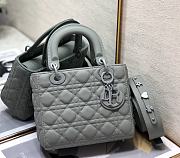 Dior Small Lady My Abcdior Bag Gray Ultramatte 20x17x8 cm - 4