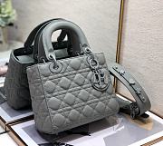 Dior Small Lady My Abcdior Bag Gray Ultramatte 20x17x8 cm - 3