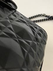 Dior Mini Lady Bag Black Calfskin Diamond Motif size 17x15x7 cm - 5