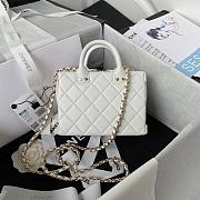 Chanel Small Vanity Bag White Calfskin AS3344 size 11.5x15x8.5 cm - 3