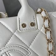 Chanel Small Vanity Bag White Calfskin AS3344 size 11.5x15x8.5 cm - 2